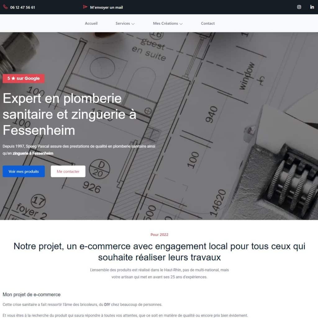 Site vitrine et e-commerce de speeg-pascal réalisé par jean-Sébastien Christophe