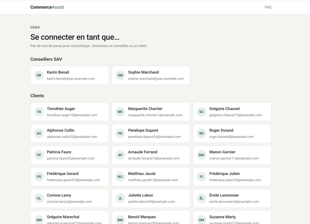 Dashboard POC ecommerce LLM DEV