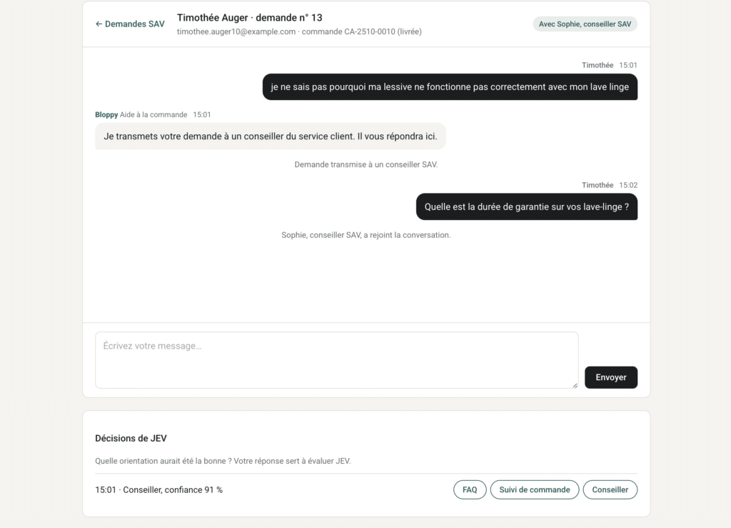 support rate JEV LLM to improve help